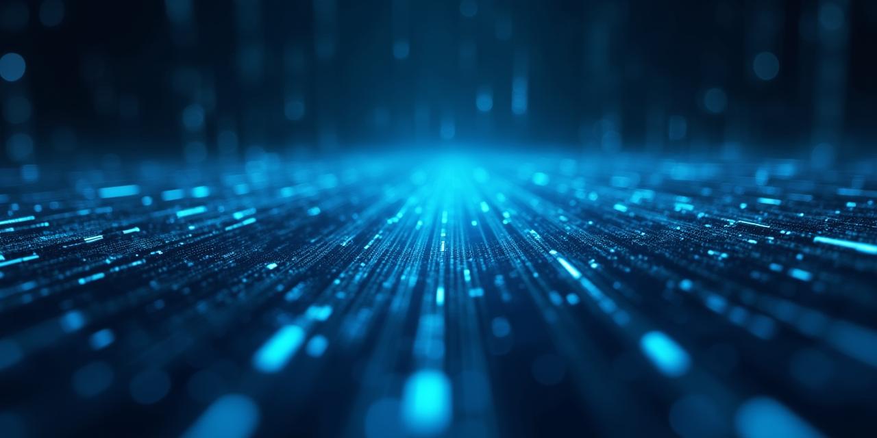 Futuristic digital landscape representing AI analytics and data streams